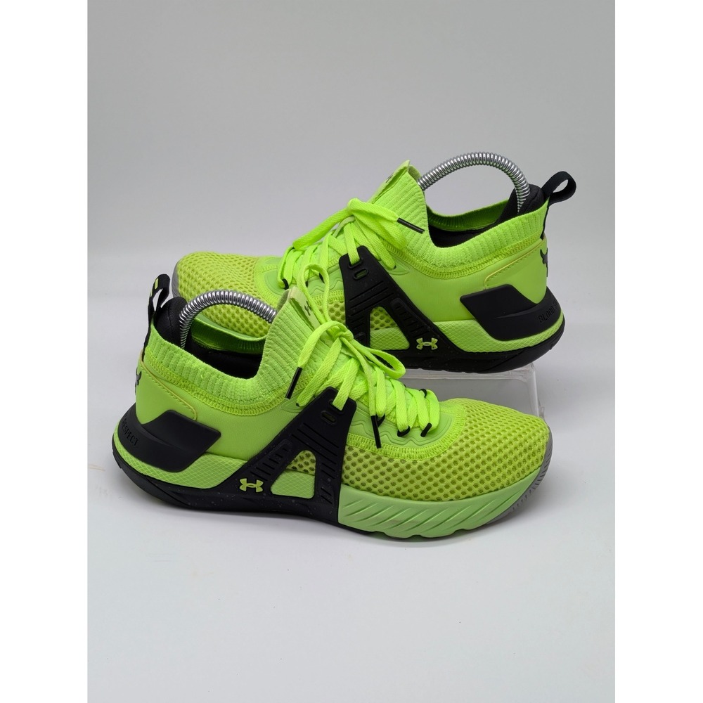 Under Armour Project Rock Training Shoes Neon Green Black Women's Size 8.5